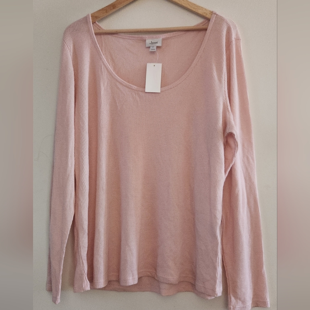 NWT Jenni Intimates Waffle Lounge Shirt Size XL